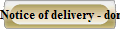 Notice of delivery - domestic