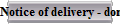 Notice of delivery - domestic